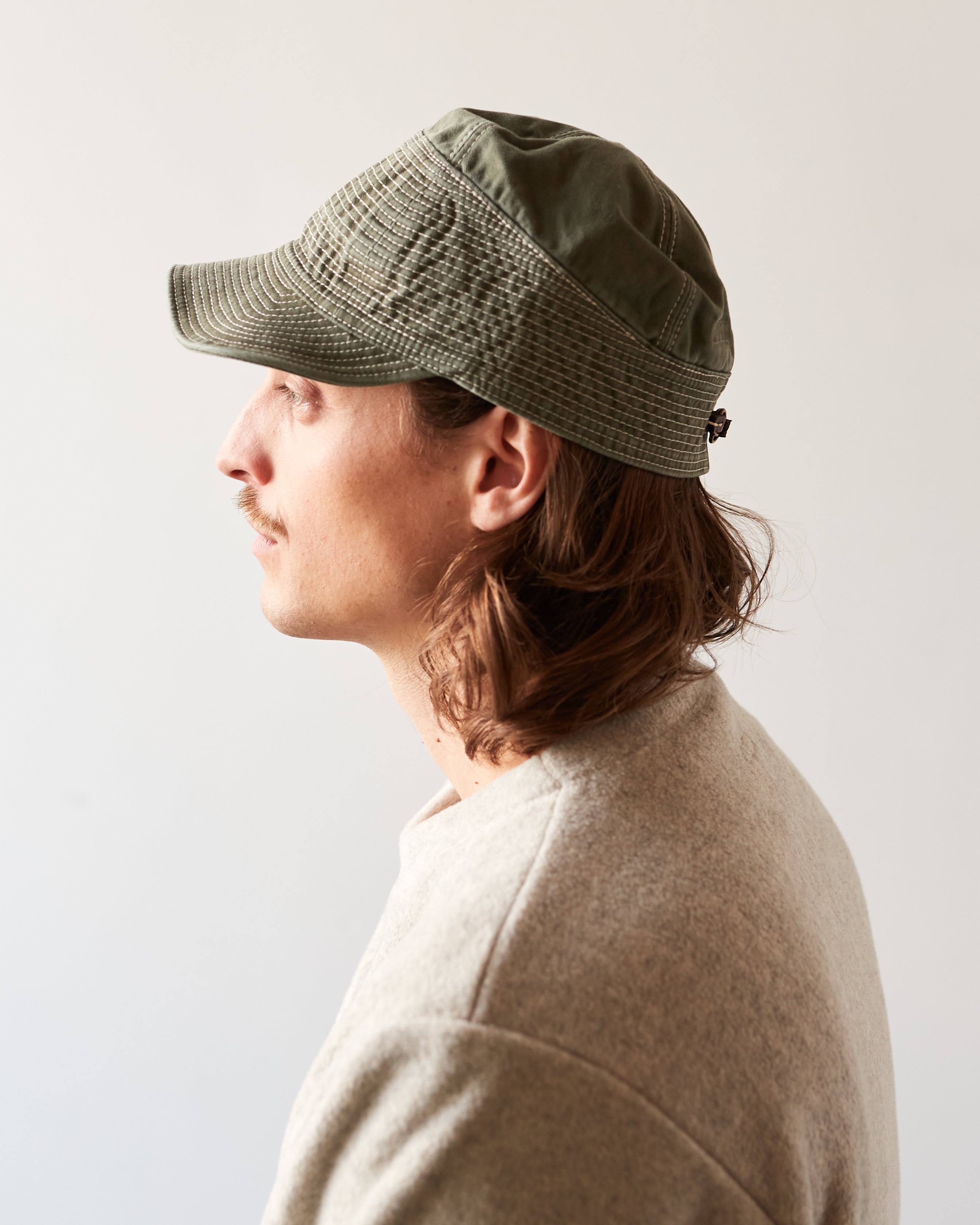 Kapital Old Man and the Sea Cap, Khaki Green – Glasswing