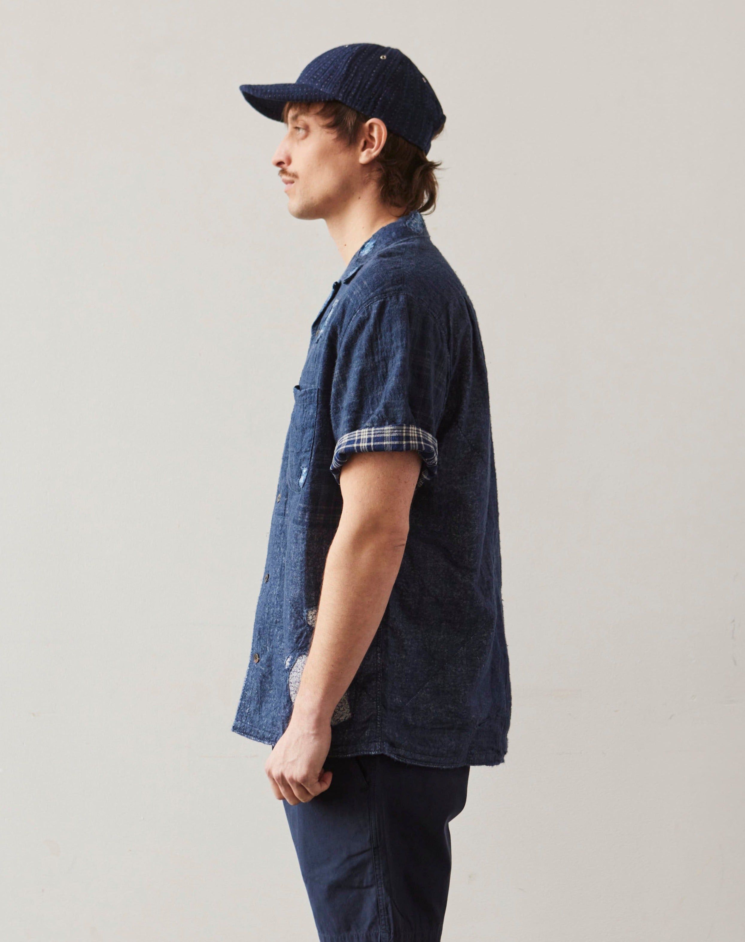 Kapital Patchwork Boro Aloha Shirt, Indigo – Glasswing