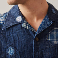 Kapital Patchwork Boro Aloha Shirt, Indigo