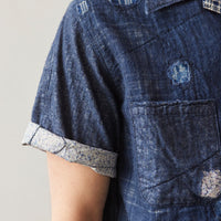 Kapital Patchwork Boro Aloha Shirt, Indigo