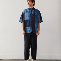 Kapital Patchwork Katmandu Shirt, Indigo