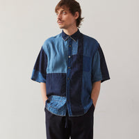 Kapital Patchwork Katmandu Shirt, Indigo