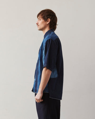 Kapital Patchwork Katmandu Shirt, Indigo