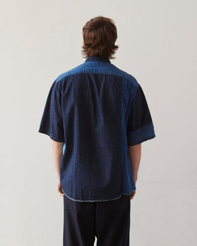 Kapital Patchwork Katmandu Shirt, Indigo