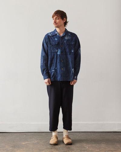 Kapital Patchwork Nora-Dot Board Shirt, Indigo