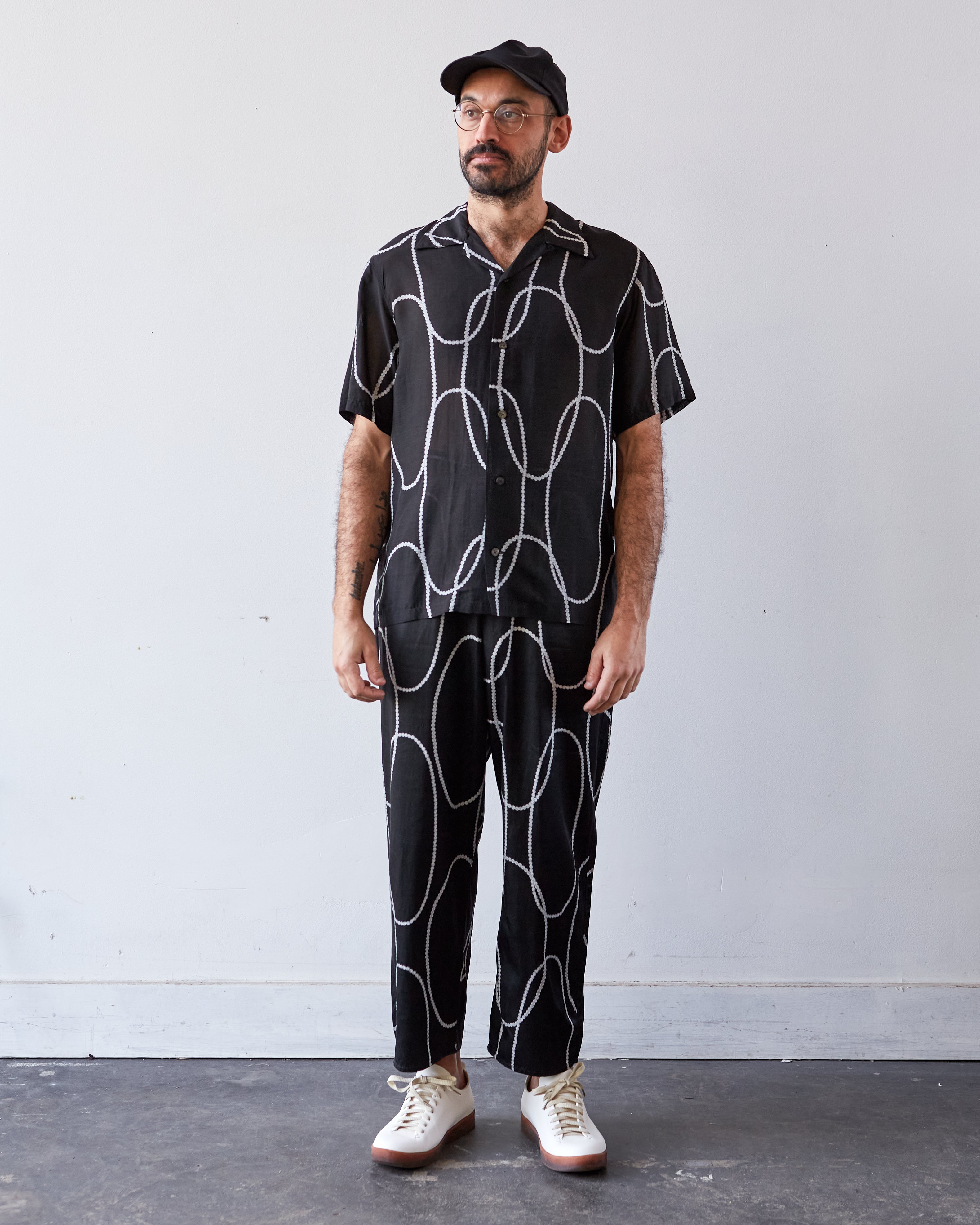 格安SALEスタート!の商品をすべて Shirt, Aloha Katabira Rayon Silk Pearl Kapital Black Glasswing – トップス