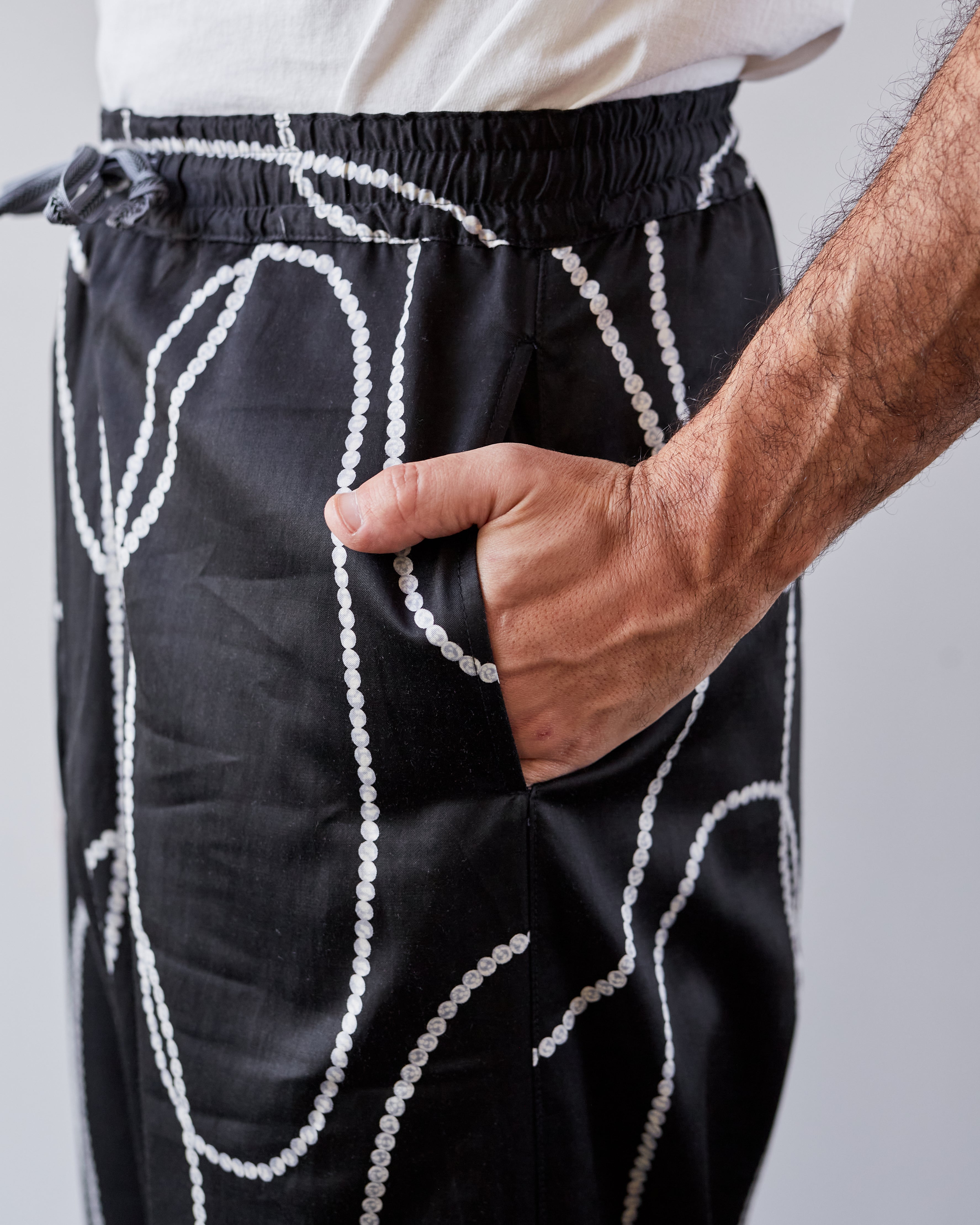 Kapital Pearl Katabira Easy Pants, Black – Glasswing