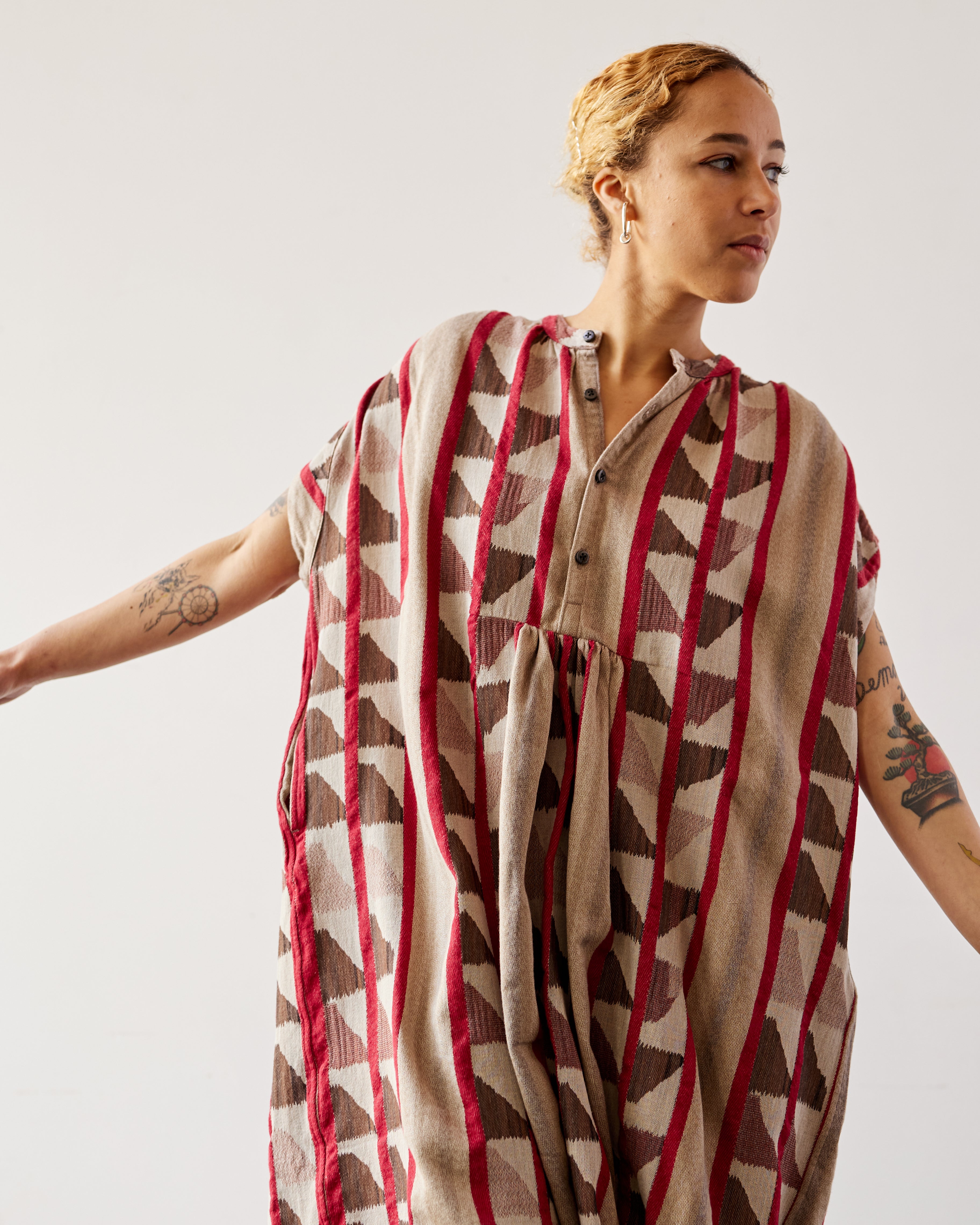 ワンピース KAPITAL stripe switching vest one-piece KapitalPuebloStripeFishermanNo