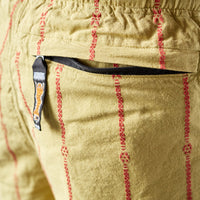 Kapital Siam Stripe Easy Shorts, Light Khaki
