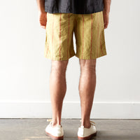 Kapital Siam Stripe Easy Shorts, Light Khaki