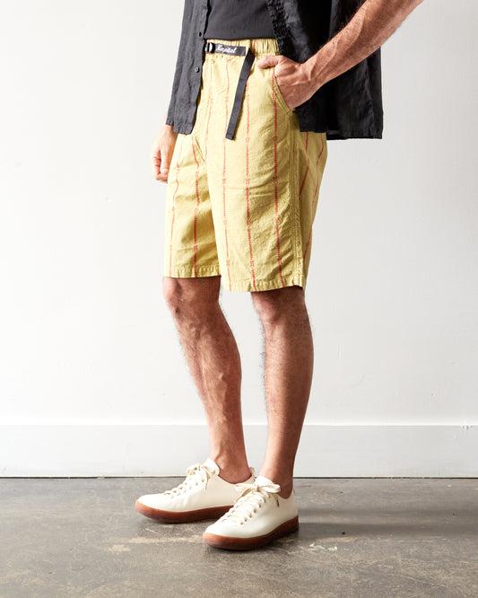 Kapital Siam Stripe Easy Shorts, Light Khaki