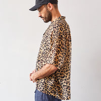 Kapital Silk Rayon Leopard Big Shirt, Brown