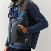 Kapital Tugihagi Fleece Hutte Vest, Navy