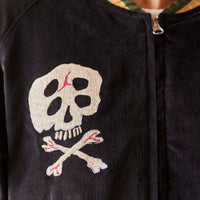 Kapital Velvet Souvenir Rain-Skull Jacket, Black