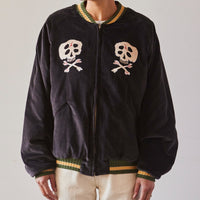 Kapital Velvet Souvenir Rain-Skull Jacket, Black