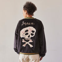 Kapital Velvet Souvenir Rain-Skull Jacket, Black