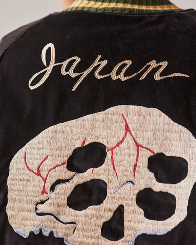 Kapital Velvet Souvenir Rain-Skull Jacket, Black