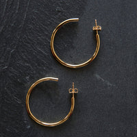 Kara Yoo Arlo Large Hoops, Yellow Gold