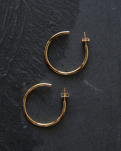 Kara Yoo Arlo Large Hoops, Yellow Gold