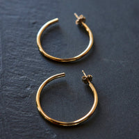 Kara Yoo Arlo Large Hoops, Yellow Gold