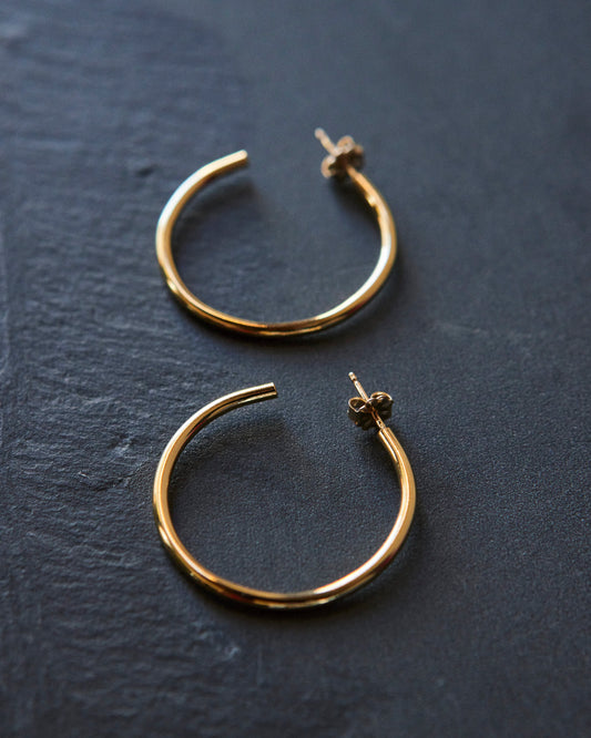 Kara Yoo Arlo Large Hoops, Yellow Gold