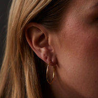 Kara Yoo Arlo Large Hoops, Yellow Gold