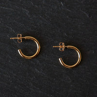 Kara Yoo Arlo Small Hoops, Yellow Gold