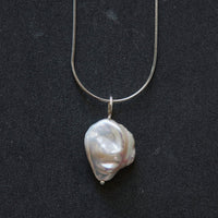 Kara Yoo Keshi Petal Pearl Pendant, Sterling Silver