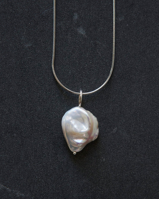 Kara Yoo Keshi Petal Pearl Pendant, Sterling Silver