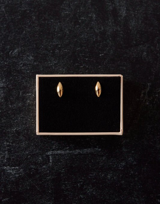 Kara Yoo Orzo Studs, Yellow Gold