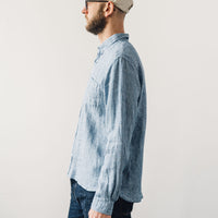 La Paz Branco Shirt, Blue Micro Squares