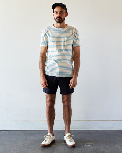 La Paz Guerreriro Tee, Sky Blue Stripes