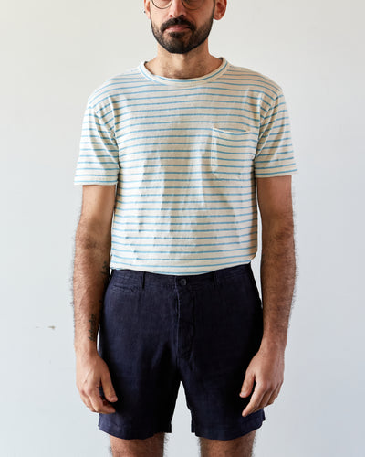 La Paz Guerreriro Tee, Sky Blue Stripes