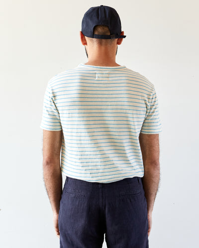 La Paz Guerreriro Tee, Sky Blue Stripes