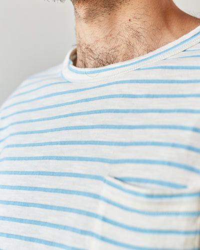 La Paz Guerreriro Tee, Sky Blue Stripes