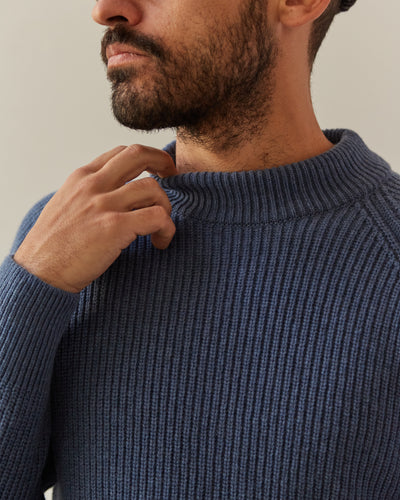 La Paz Prata Mock Neck Sweater, Blue