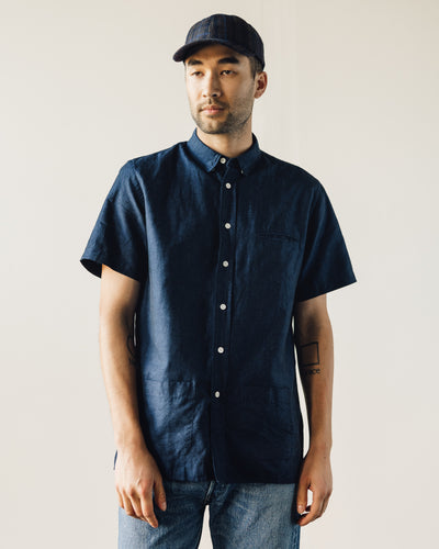 La Paz Castro Shirt, Navy Linen