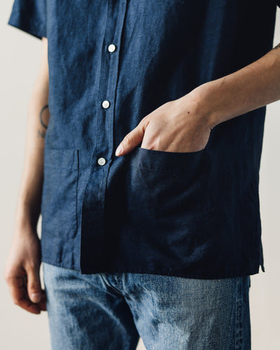 La Paz Castro Shirt, Navy Linen