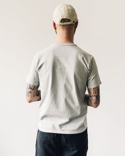 Lady White Unisex Clark Pocket Tee, Stone Grey