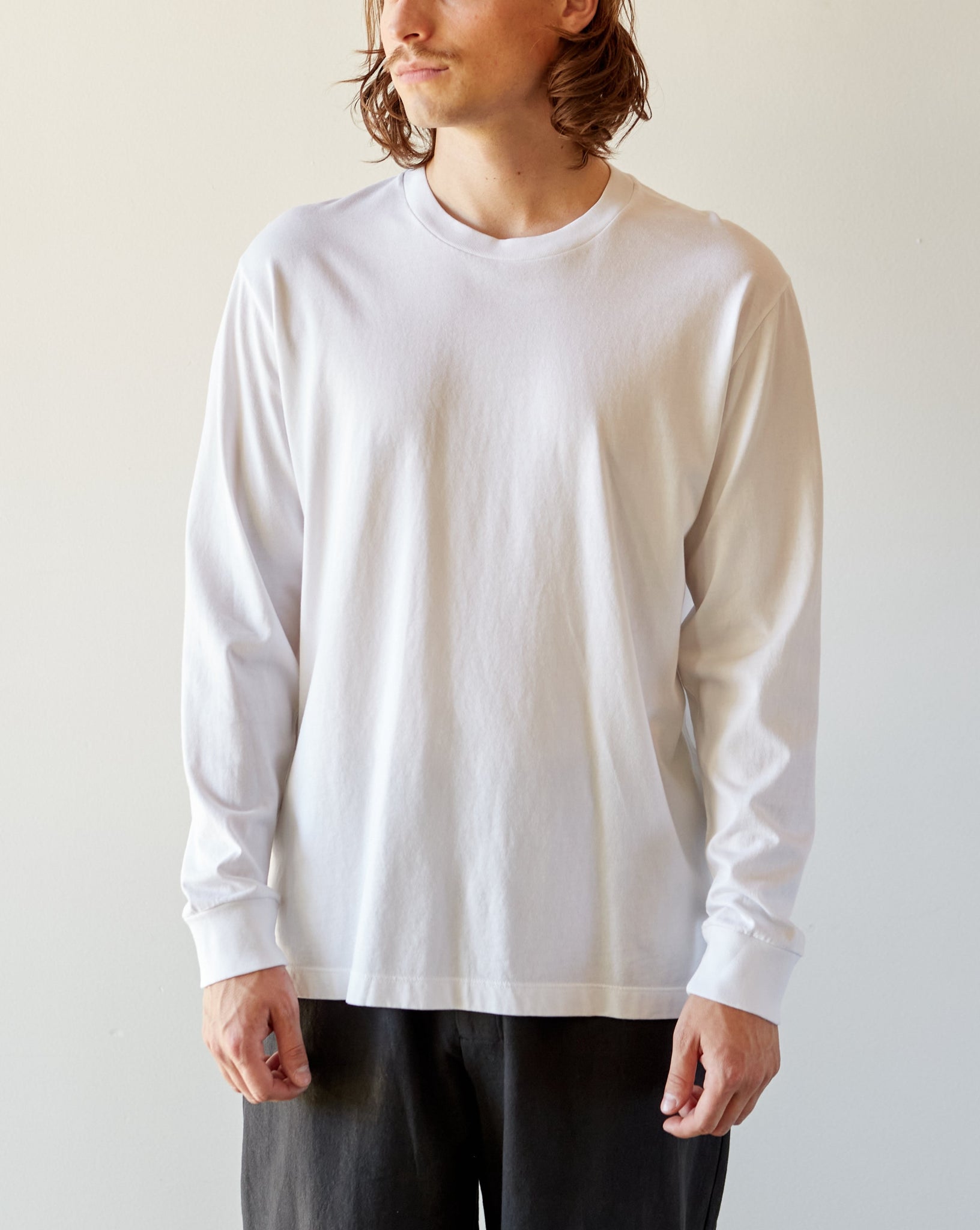 Lady White Boxy White L/S | T-Shirt, Glasswing