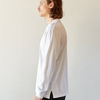 Lady White Boxy L/S T-Shirt, White