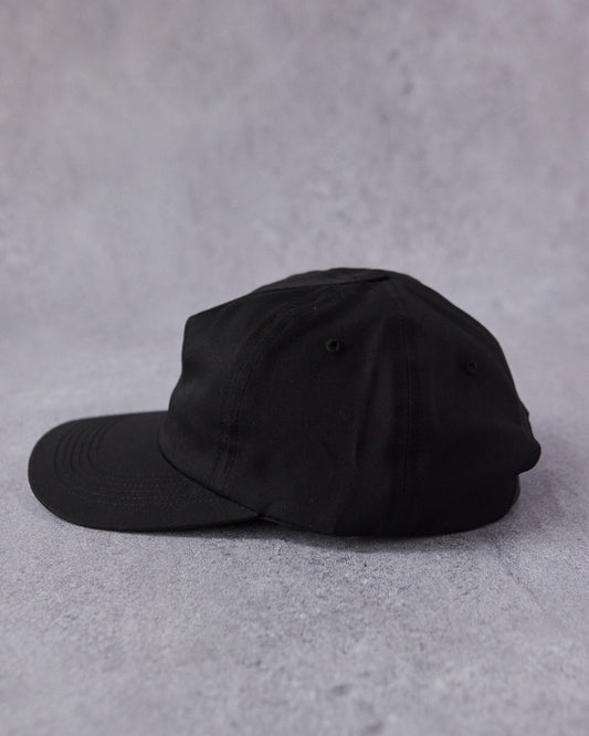 Lady White Cotton Twill Cap, Black