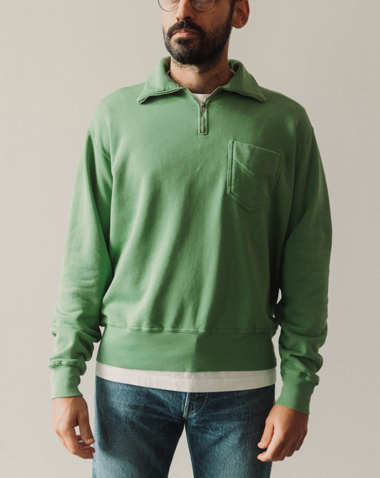 Lady White Quarter Zip Sweatshirt, Faded Green