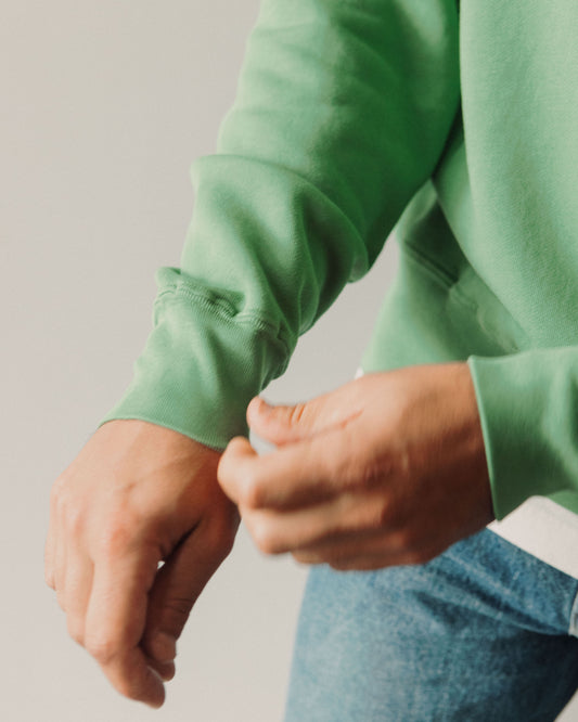 Lady White Quarter Zip Sweatshirt, Faded Green