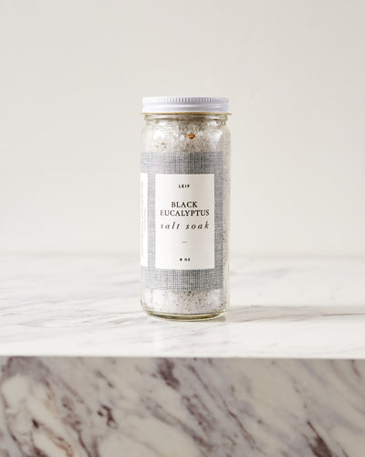 Leif Natural Soaking Salts, Black Eucalyptus