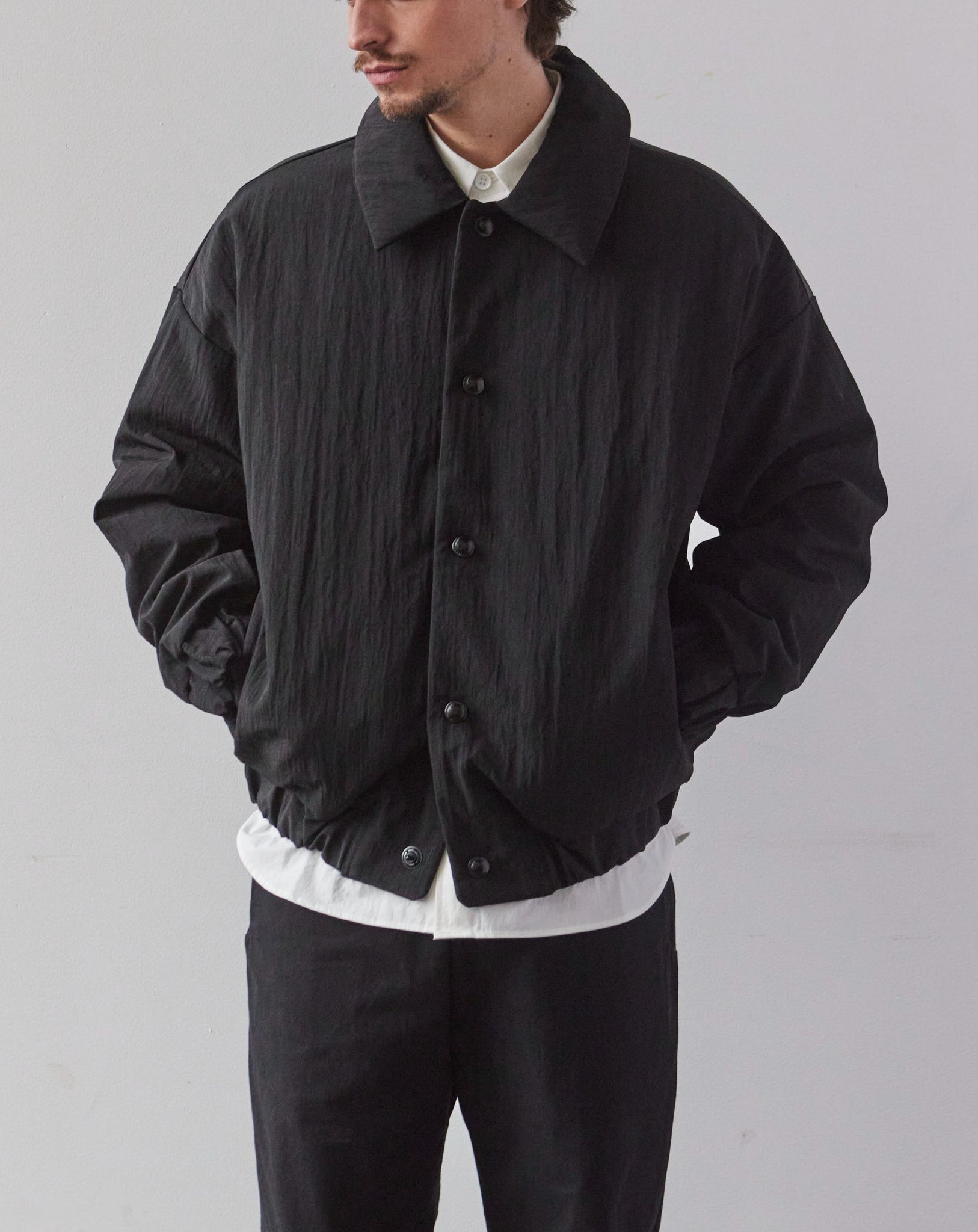 MAN-TLE R0D3 Nylon Shirt, Black