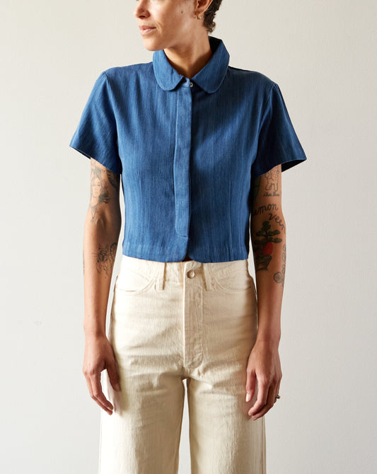 Maria Stanley Sebastian Blouse, Indigo Denim