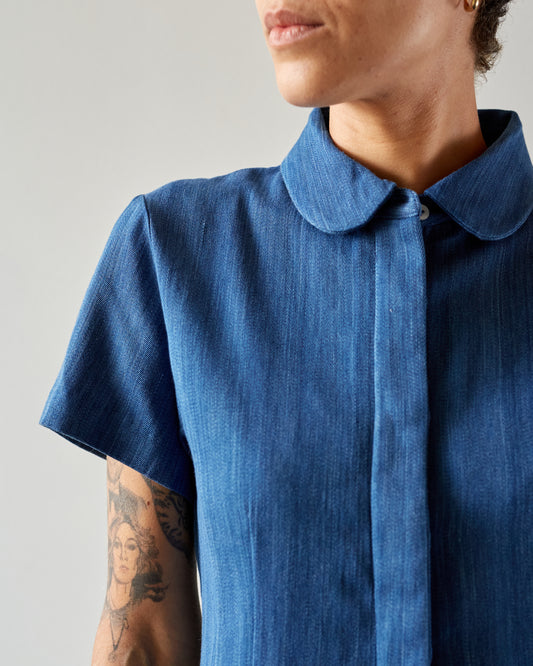 Maria Stanley Sebastian Blouse, Indigo Denim