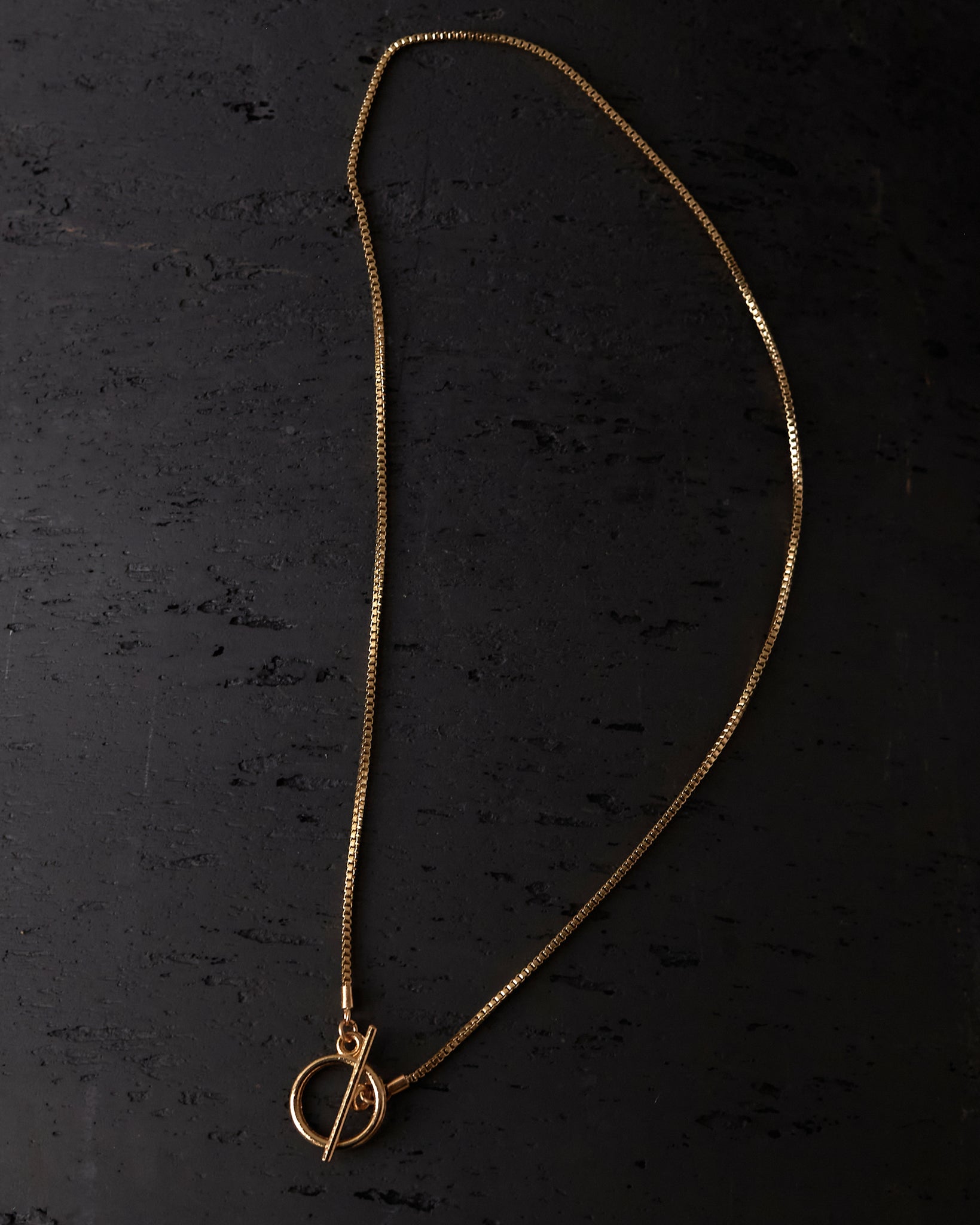 Maslo Fine Chain Toggle Necklace