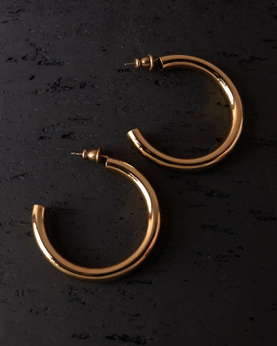 Maslo Medium Hoop Earrings, Gold